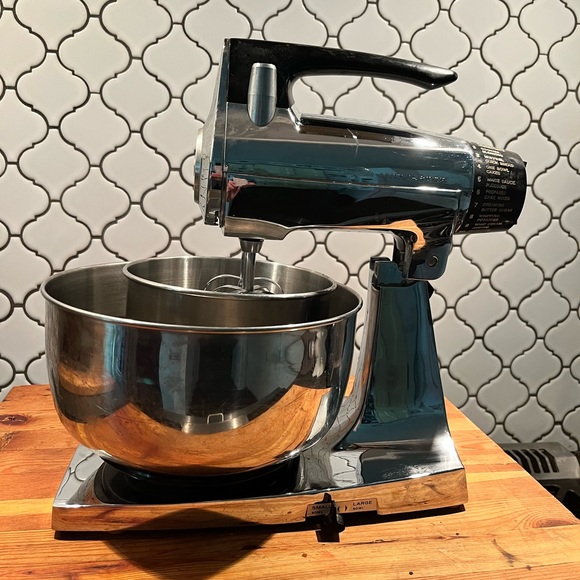 Sunbeam Kitchen Vintage Chrome And Black Sunbeam Mixmaster Poshmark